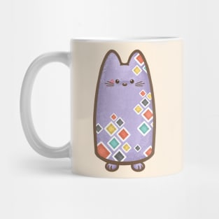Cat with Square Pattern Mug